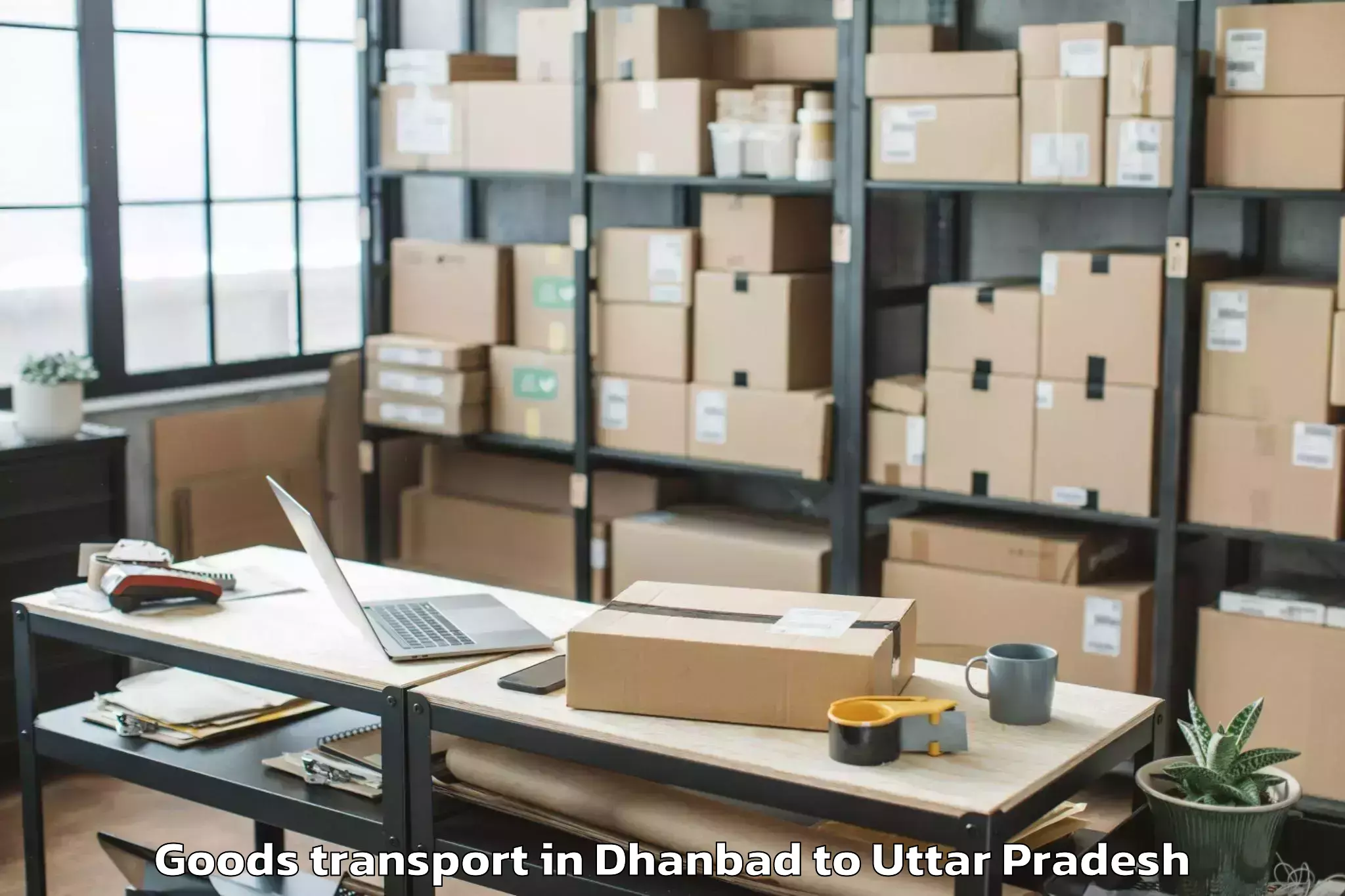 Trusted Dhanbad to Etawah Goods Transport